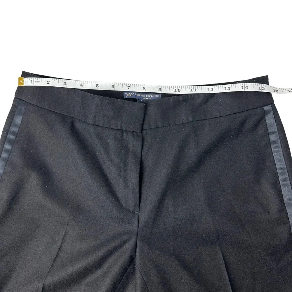 C346 Brooks Brothers Black Wool Blend Lucia Fit Shorts Size 6